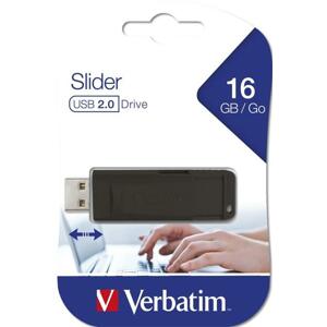 Verbatim Slider 16GB, černá; 98696