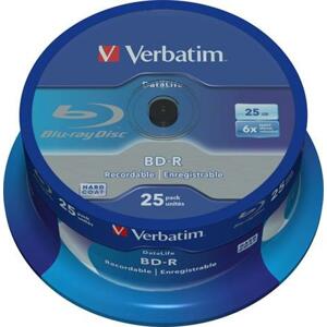 Verbatim Datalife Blu-ray BD-R SL 25GB 6x 25-cake NON-ID; 43837