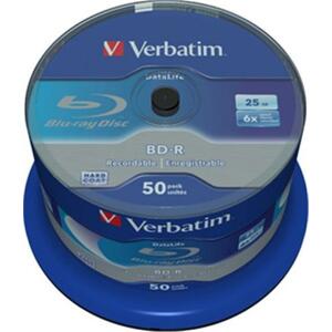 Verbatim BD-R SL (6x, 25GB),NON-ID, 50 cake; 43838