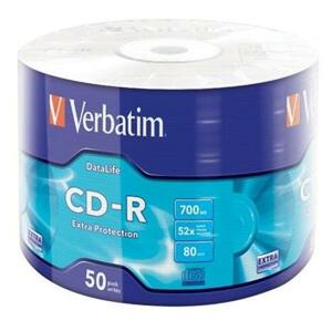 Verbatim CD-R 700MB, 52x, wrap 50 ks; 43787