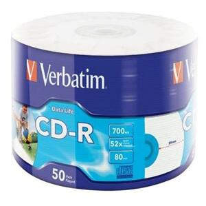 Verbatim CD-R 700MB, 52x, printable, wrap 50 ks; 481639