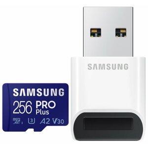 Samsung Micro SDXC karta 256GB PRO Plus + USB adaptér; MB-MD256KB/WW