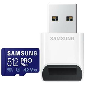 Samsung Micro SDXC karta 512GB PRO Plus + USB adaptér; MB-MD512KB/WW