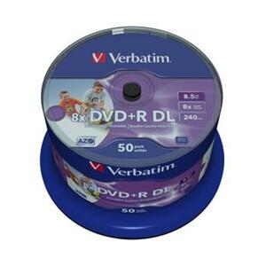Verbatim DVD+R(50-pack)DoubleLayer/Spindle/8X/8.5GB/Printable/NoID 43703; 43703