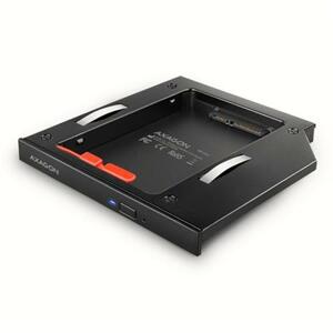 Axagon RSS-CD12 rámeček pro 2.5" SSD/HDD do DVD slotu, 12.7 mm, LED, hliník; RSS-CD12