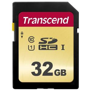 Transcend SDHC karta 32GB 500S, UHS-I U1 (R:95/W:35MB/s); TS32GSDC500S