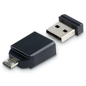 Verbatim Flash disk Store 'n' Stay NANO/ 16GB/ USB 2.0 + OTG adaptér/ černá; 49821