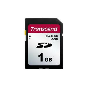 Transcend 1GB SD220I MLC průmyslová paměťová karta (SLC Mode), 22MB/s R,20MB/s W, černá; TS1GSDC220I