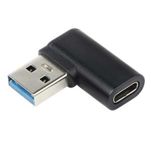 PremiumCord zahnutá 90° redukce USB-C Female na USB3.0 typ A Male; kur31-26