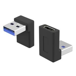 PremiumCord zahnutá 90° redukce USB-C Female na USB3.0 typ A Male; kur31-27