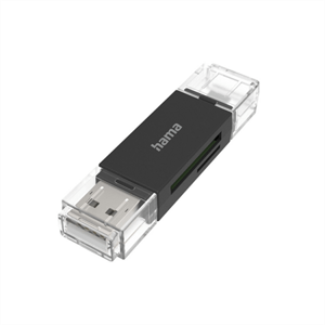 Hama USB čtečka karet OTG, USB-A/micro USB 2.0; 200130