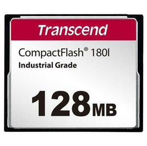 Transcend 128MB INDUSTRIAL TEMP CF180I CF CARD, (MLC) paměťová karta (SLC mode), 85MB/s R, 70MB/s W; TS128MCF180I
