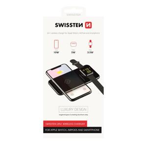 Swissten Wireless nabíječka 2v1 černá; 22055520