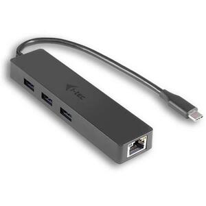 i-Tec USB-C 3.1 Slim HUB 3port + Gigabit Ethernet adaptér; C31GL3SLIM