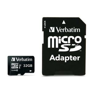 Verbatim SDHC 32GB micro paměťová karta PRO UHS-I (U3) (90MB/s), V30, Class 10 + adapter; 47041