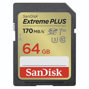 SanDisk Extreme PLUS 32GB SDHC Memory Card 100MB/s and 60MB/s, UHS-I, Class 10, U3, V30; SDSDXWT-032G-GNCIN