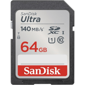 SanDisk Ultra 64 GB SDXC Memory Card 140 MB/s; SDSDUNB-064G-GN6IN