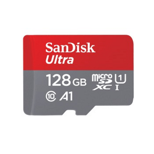 SanDisk Ultra microSDXC 128 GB + SD Adapter 140 MB/s  A1 Class 10 UHS-I; SDSQUAB-128G-GN6MA