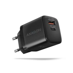Axagon ACU-PQ30 Sil nabíječka do sítě 30W, 2x port (USB-A + USB-C), PD3.0/PPS/QC4+/AFC/Apple, černá; ACU-PQ30