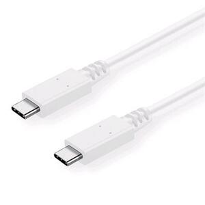 Kabel C-TECH USB 3.2, Type-C (CM/CM), PD 100W, 20Gbps, 1m, bílý; CB-USB32-10W