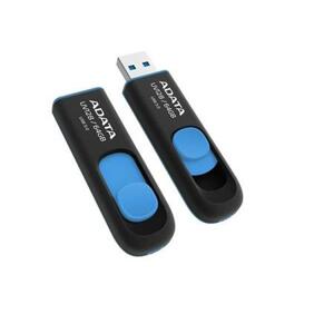 ADATA Flash Disk 256GB UV128, USB 3.1 Dash Drive (R:90 W:40 MB s) černá modrá; AUV128-256G-RBE