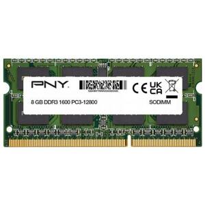 PNY 8GB DDR3 1600MHz / SO-DIMM / CL11 / 1,35V; SOD8GBN12800/3L-SB