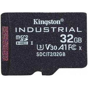 Kingston MicroSDHC karta 32GB Industrial C10 A1 pSLC Card Single Pack; SDCIT2/32GBSP