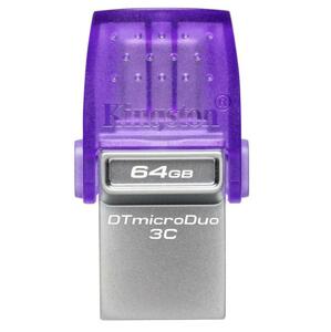 Kingston Flash Disk 64GB DataTraveler microDuo 3C 200MB/s dual USB-A + USB-C; DTDUO3CG3/64GB