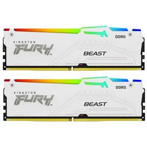 Kingston DIMM DDR5 (Kit of 2) FURY Beast White RGB XMP 32GB 6000MT/s CL40; KF560C40BWAK2-32