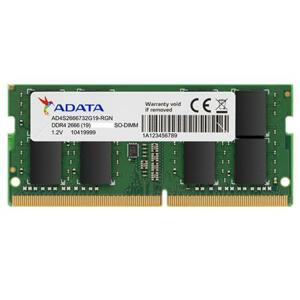 ADATA SO-DIMM DDR4 4GB 2666MHz CL19 1x4GB; AD4S26664G19-SGN