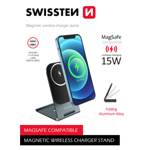 Swissten wireless nabíječka ultra thin (kompatibilní s magsafe); 22055518
