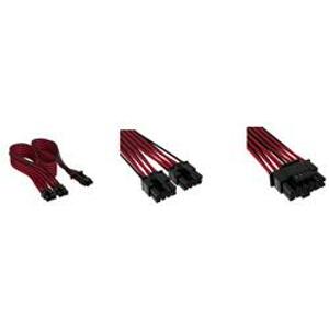 Corsair Premium Individually Sleeved 12+4pin PCIe Gen 5 12VHPWR 600W cable, Type 4, BLACK RED; CP-8920334