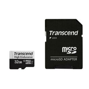 Transcend 32GB microSDXC 350V UHS-I U1 (Class 10) High Endurance paměťová karta, 95MB s R, 40MB s W; TS32GUSD350V
