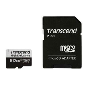 Transcend 512GB microSDXC 350V UHS-I U1 (Class 10) High Endurance paměťová karta, 95MB s R, 45MB s W; TS512GUSD350V