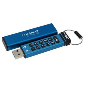 Kingston P200 32GB 145MBps USB 3.2 USB-A + Adaptér Modrá; IKKP200/32GB