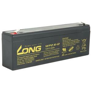 LONG baterie 12V 2,6Ah F1 (WP2.6-12); PBLO-12V002,6-F1A