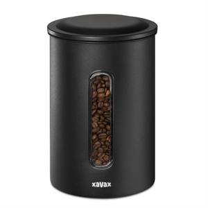 Xavax Barista dóza na 1,3 kg zrnkové kávy nebo 1,5 kg mleté kávy, vzduchotěsná, matná černá; 111262