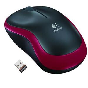 Logitech Wireless Mouse M185, červená; 910-002240