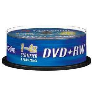 Verbatim DVD+RW - médium DVD, DLP, 4,7GB, 4x, 25ks spindle  43489; 43489