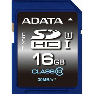 ADATA SDHC UHS-1 karta 16GB Class 10 (až 30MB s); ASDH16GUICL10-R