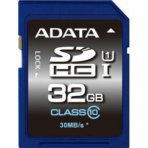 ADATA SDHC UHS-1 karta 32GB Class 10 (až 30MB s); ASDH32GUICL10-R